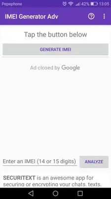 IMEI Generator Adv android App screenshot 2